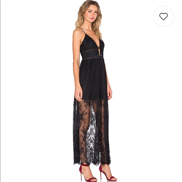revolve black lace dress